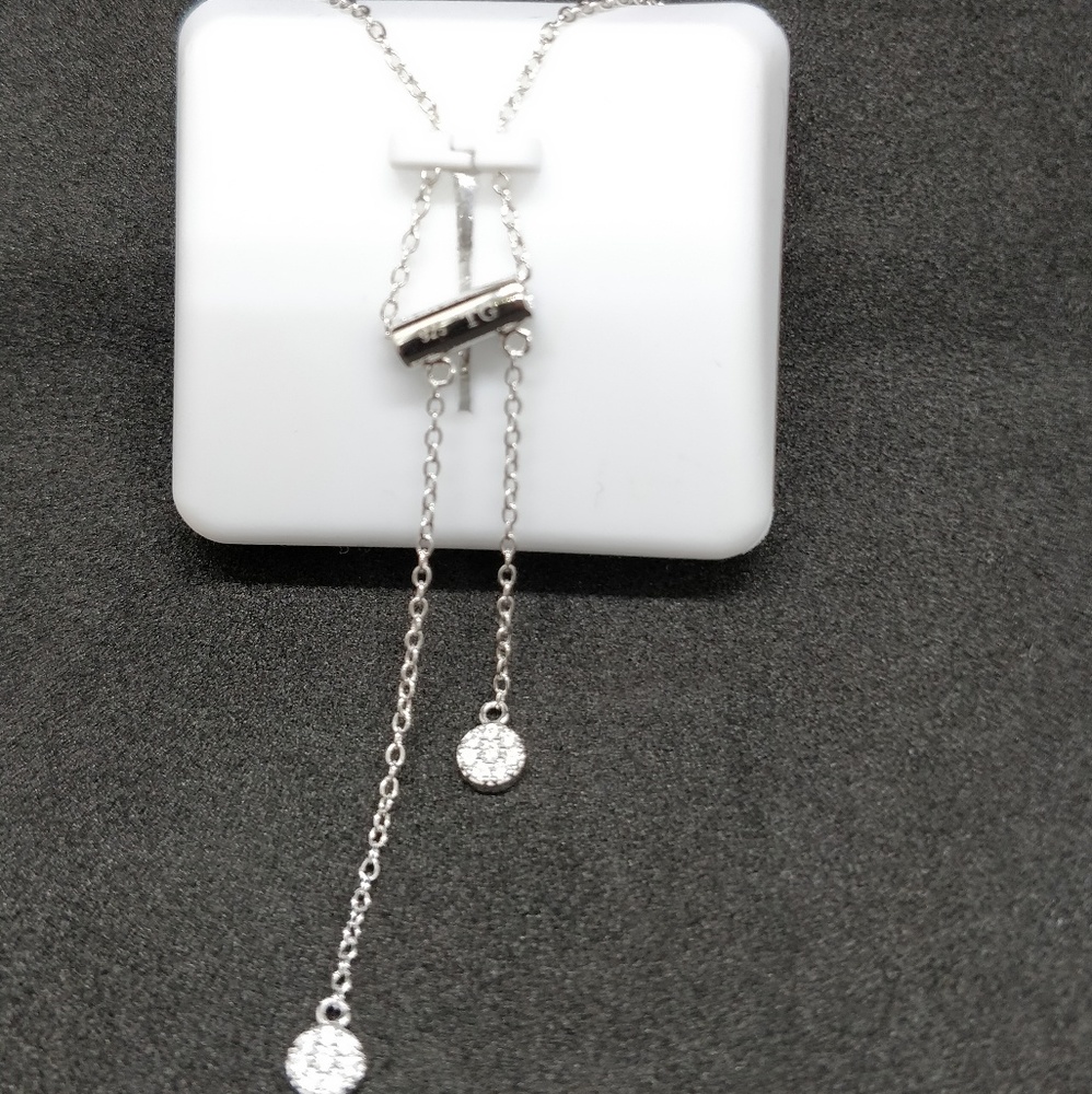 🎁2x$40
Sterling Silver necklace w/cubic zirconia - Picture 3 of 8